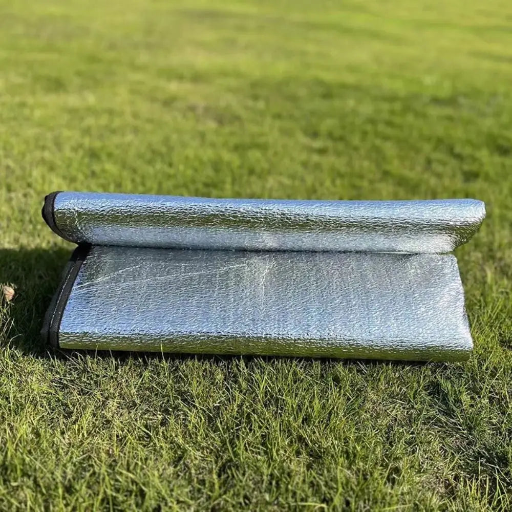 Camping Mat Foam Foil Blanket Aluminum Insulation Foam Foil Mat Sleeping Pad Thermal Outdoor Tent Footprint Reflecting Heat