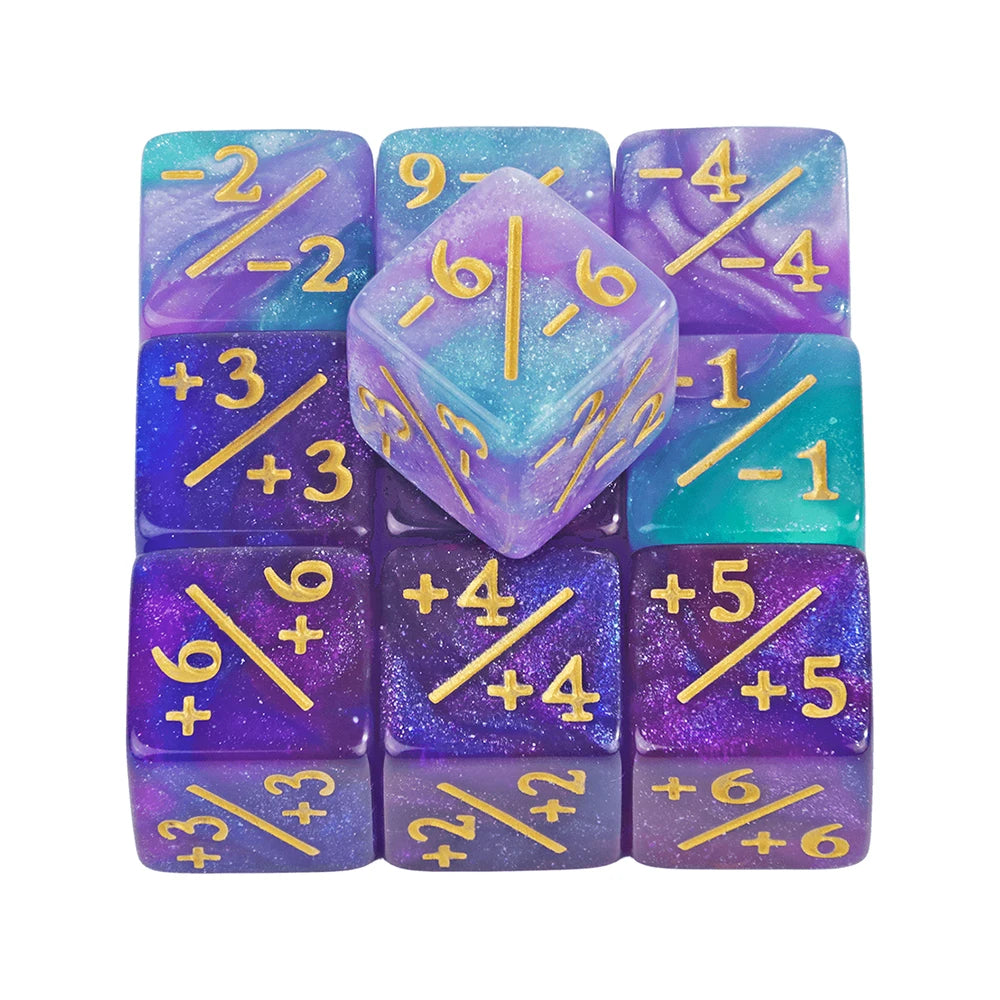 10 Pieces Dice Counters Token Dice, D6 Dice Compatible with Card Game Accessories