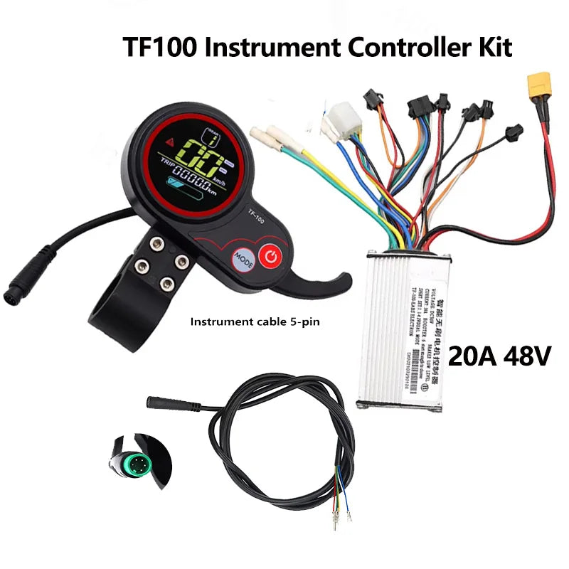 FOR 36V 16A 48V 20A Brushless Motor Controller TF-100 LCD Display Meter for Kugoo M4 Electric Scooter Bike Modification