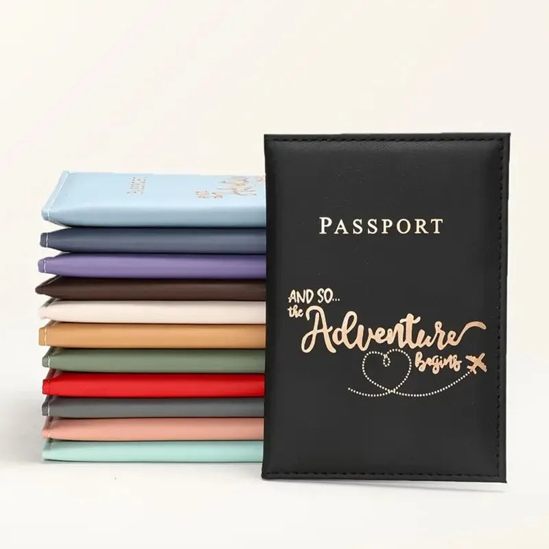 Women Men Letter Lover Passport Cover Men Women Travel Passport Case Leather Cute Passport Wallet Purse Girl Card Holder