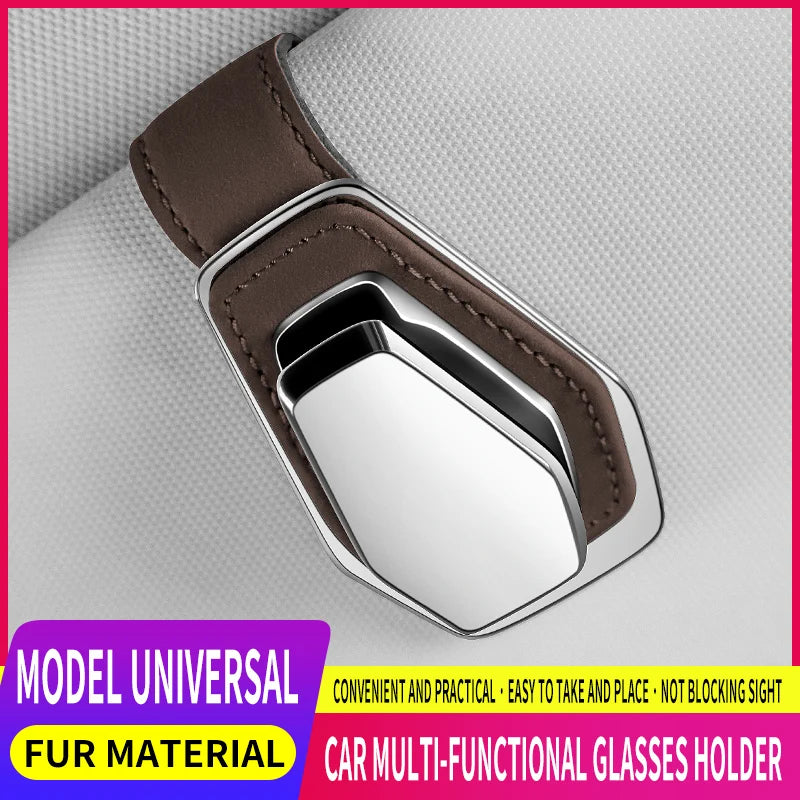 Suede Sun Visor Glasses Clip Car Interior Storage Organizer For BMW E46 E39 E90 E60 E36 F30 F10 E34 E30 F20 E92 M3 M4 M5 X5 X6