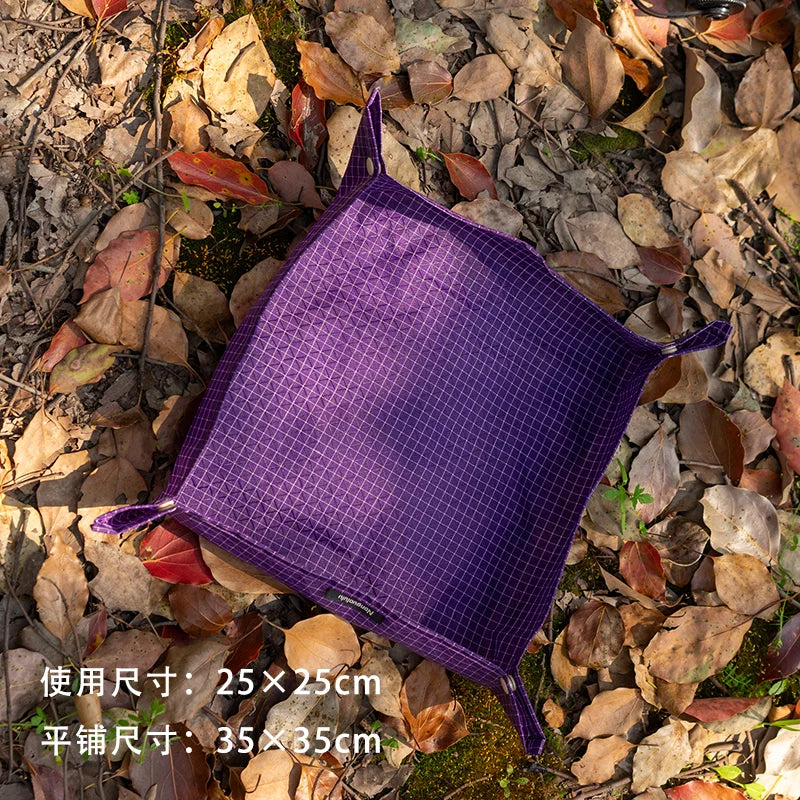Ultra Light Storage Tray for Outdoor Camping Hiking Folding Storage Basket UHMWPE Camp Equipment Gear 24g