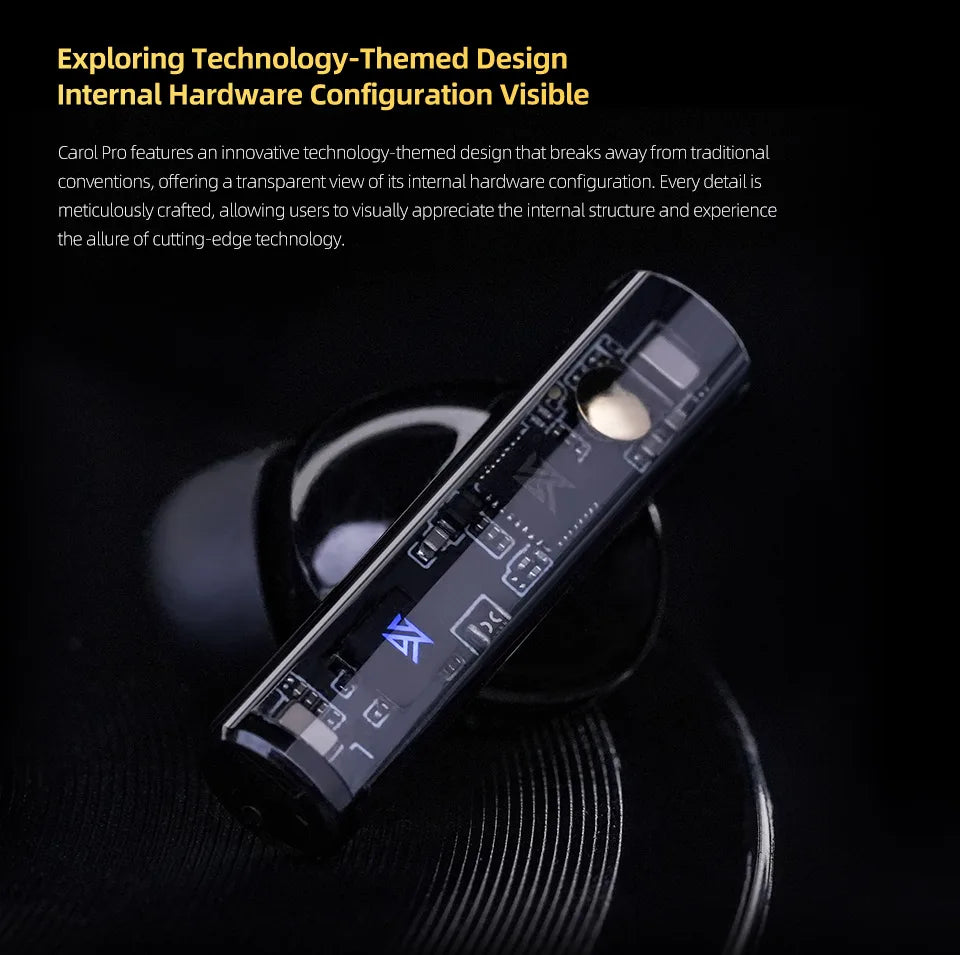 KZ Carol  Pro ANC True Wireless TWS Bluetooth 5.4 Earphone 6 Mics Active Noise Canceling in-Ear waterproof Stereo Earbuds