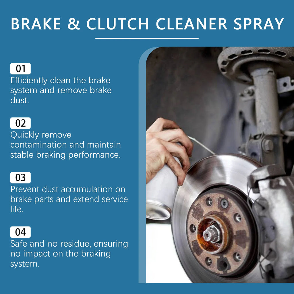 Brake Cleaner Spray Fast Evaporating Dust Remove Disc Clean Prevent Noise Corrosion Inhibitor Car Wheel Brake Polish Agent 100ml
