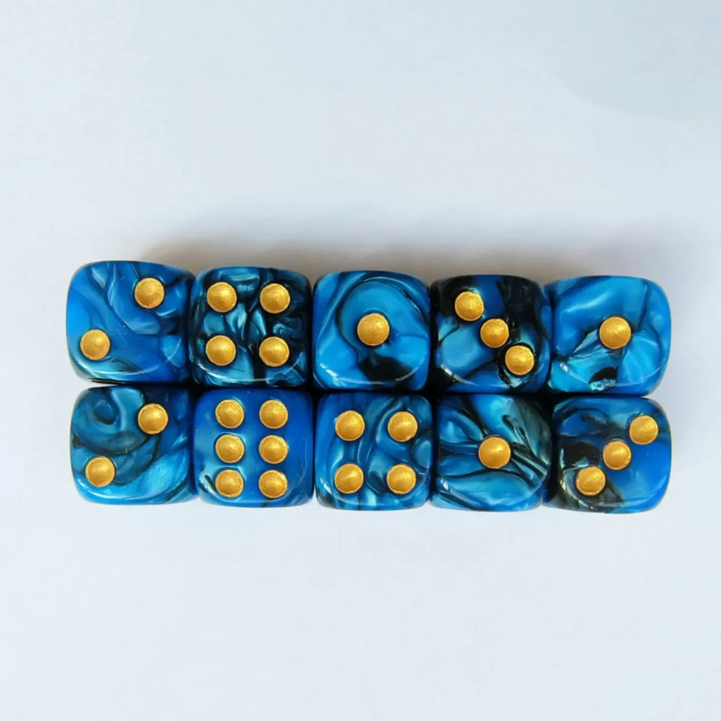 10pcs of 16MM Dual Color COC Dice Acrylic Digital Dice Dnd TRPG Cthulhu Running Team Board Game Dices Entertainment Dnd Dice Set