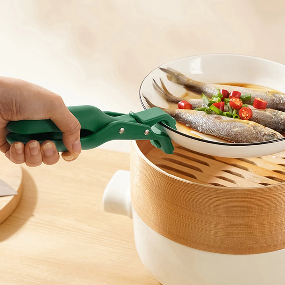 Hot Plate Gripper Clips Holder Tongs Bowl Holder Pot Clip For Kitchen Moving Hot Plate Bowls Pizza Pan Air Fryer Microwave Oven
