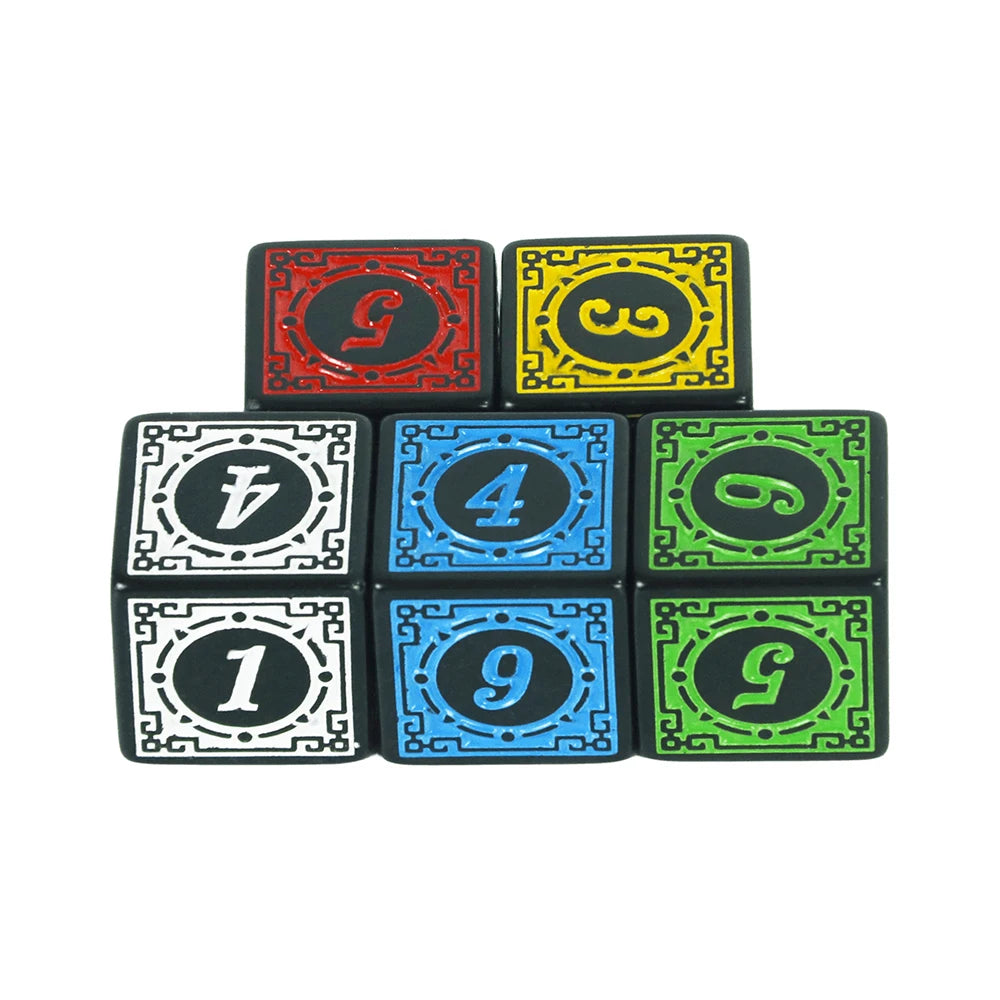 Dice 10Pcs D6 6 Sides for D&D Party Family Games RPG Dados As Collection