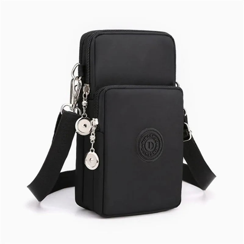 Stylish Beige Multi Pocket Crossbody Sling Bag Lightweight Phone Purse with Adjustable Strap Shoulder Bag for Women Everyday Use