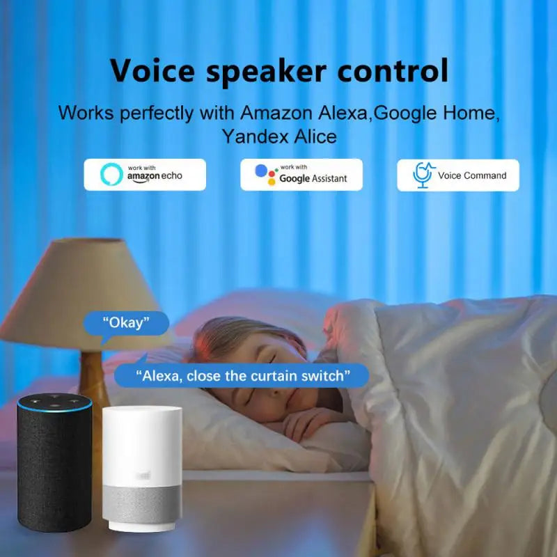 Tuya Mini WiFi Zigbee Curtain Switch For Roller Shutter Electric Motor Smartlife Control Remotely Works With Alexa Google Home