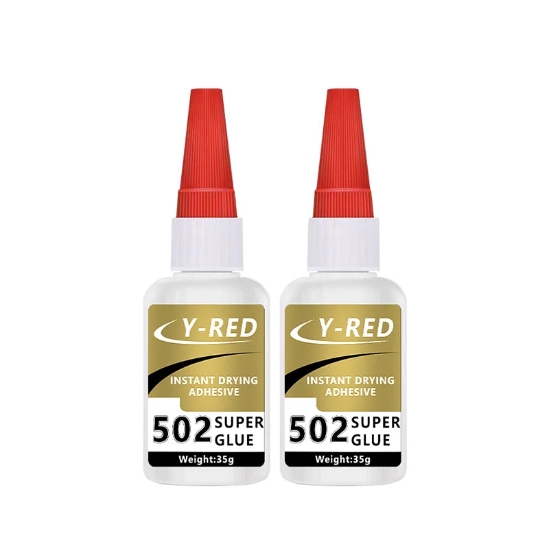 502 Super Strong Quick-Drying Adhesive, Strong Bond Liquid Glue 30-50g for Leather, Rubber, Wood, Metal, Plastic & Toys