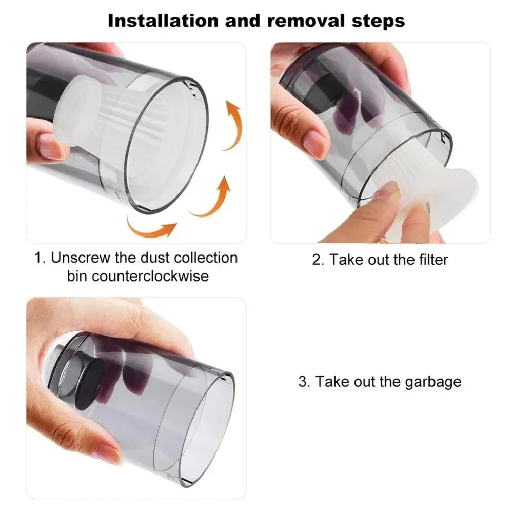 HEPA Filter for Car Vacuum Cleaner Replacement Parts High Efficiency Dust Removal PM2.5 Cartridge Handheld Auto Cleaning Tools