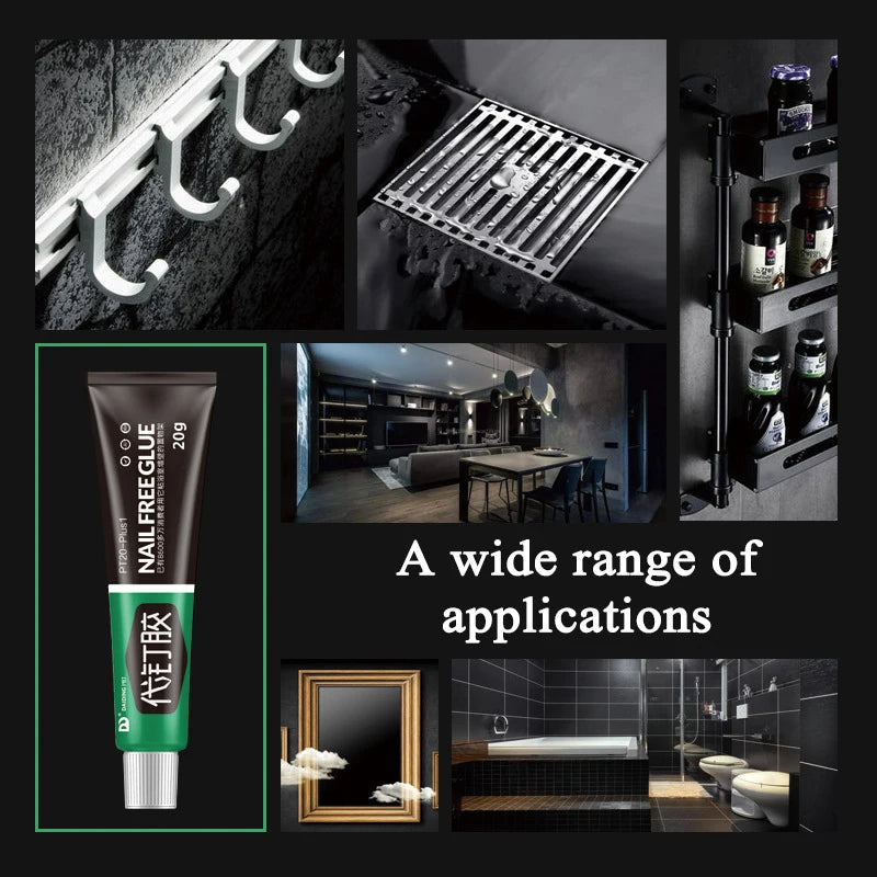 60g All-purpose Sealant Glue Quick Drying Ultra-Strong Fix Sealer Nail-free Adhesive Glass Tile Metal Ceramic Universal Bonding