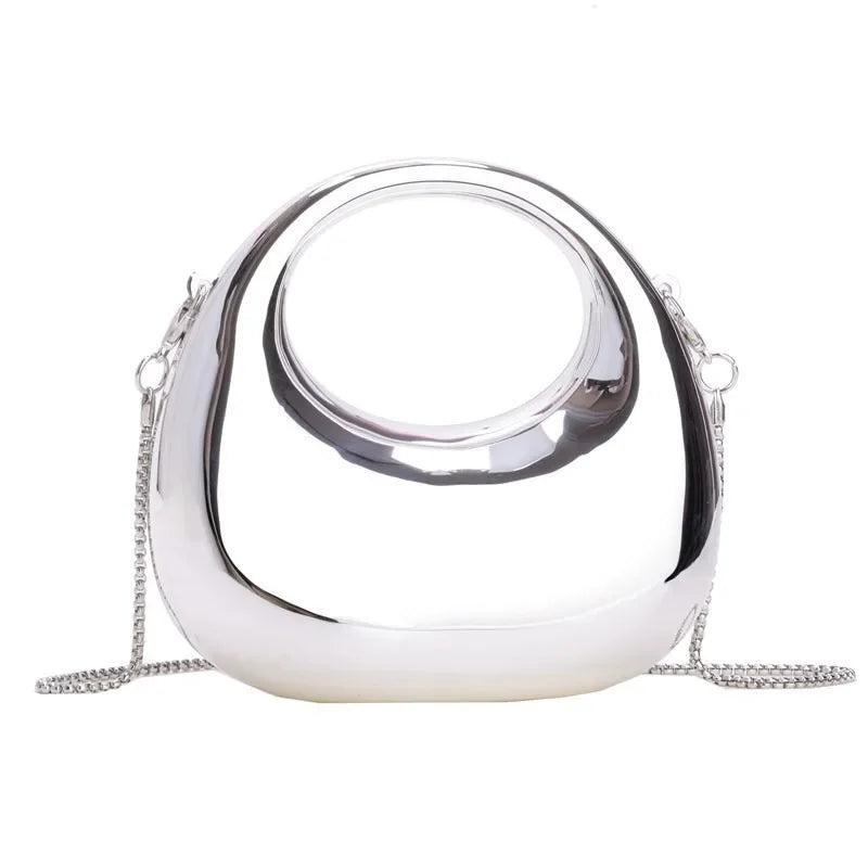 New Gorgeous Designer Women's ShouldeBag, Mini Banquet Chain Bag With Funny Ftyling, Party Wedding AcrylicGlossy Handbag