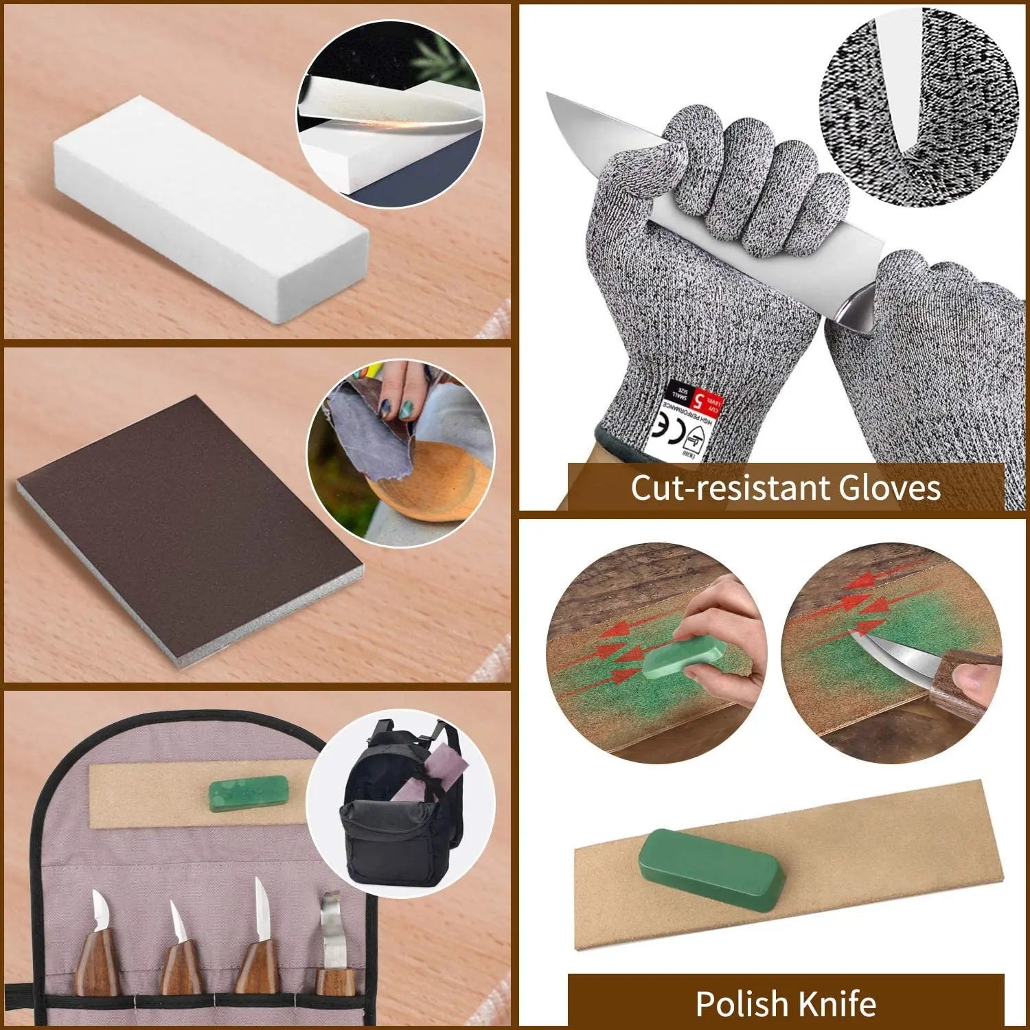1/3/5/7/10/12pcs Wood Carving Tools Chisel Woodworking Cutter Hand Tool Set Wood Carving Knife DIY Peeling Woodcarving