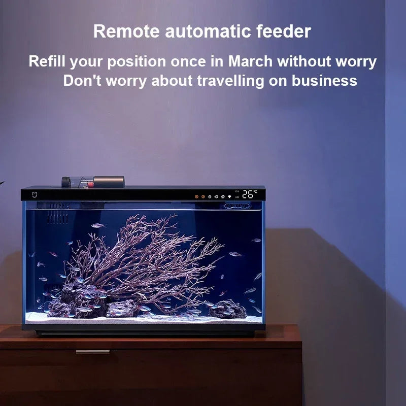 Xiaomi Mijia Smart Fish Tank Work With Mijia APP Mobile Controlled Remote Feeding Smart Lighting System Light Aquarium 20L-CN
