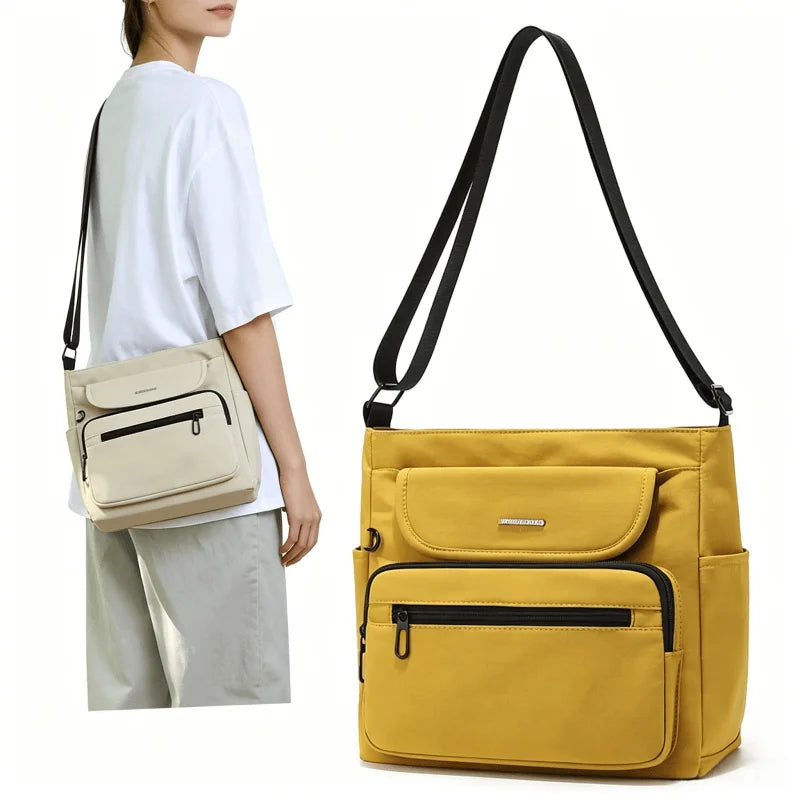 Women's Lightweight Nylon Handbag Crossbody Bag Large Capacity Multi-Compartment Casual Daily Tote Travel Tote Shoulder Purse