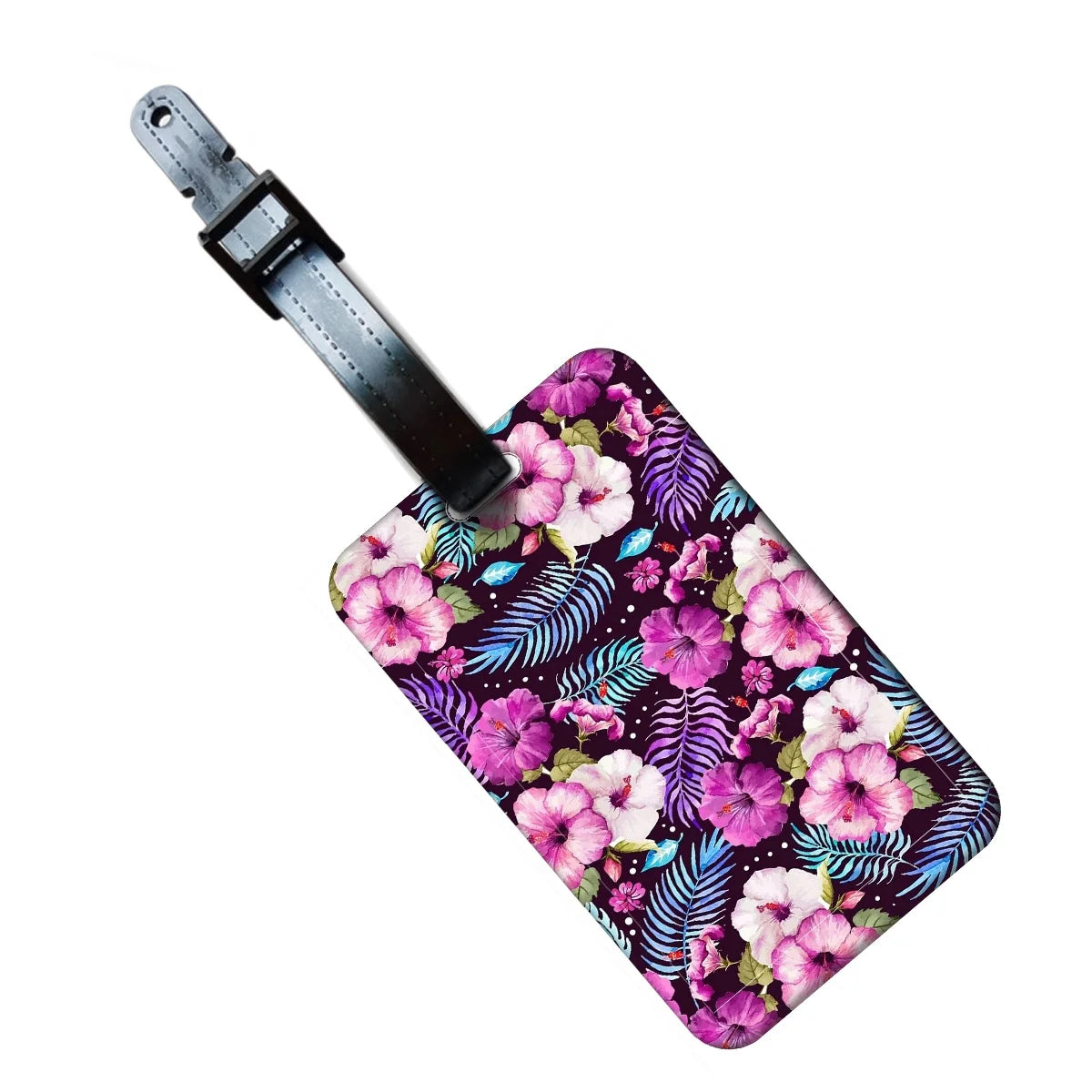 Flowers and Plants Baggage Tag Feather Suitcase Backpack Anti-Lost Listing ID Card Holder Fashion Luggage Accessories Gifts
