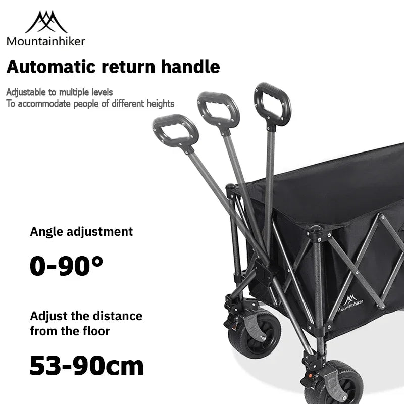 MOUNTAINHIKER 240L Large Capacity Outdoor Handcart,Available in Two Colors,900D Oxford Fabric for Durability,Camping Handcar