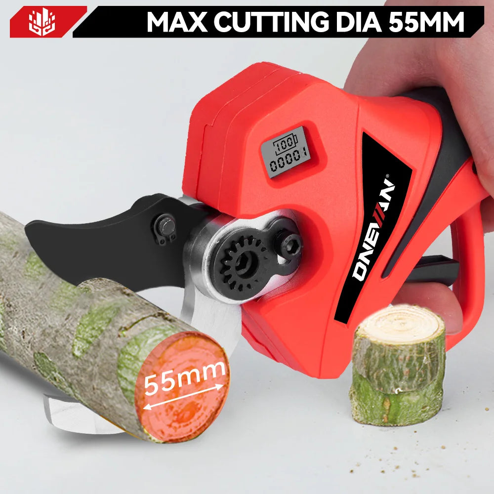 ONEVAN Brushless Electric Pruning Shear Cordless Portable Trimming Tree Cutting Garden Power Tool For Makita 18V Battery Pin