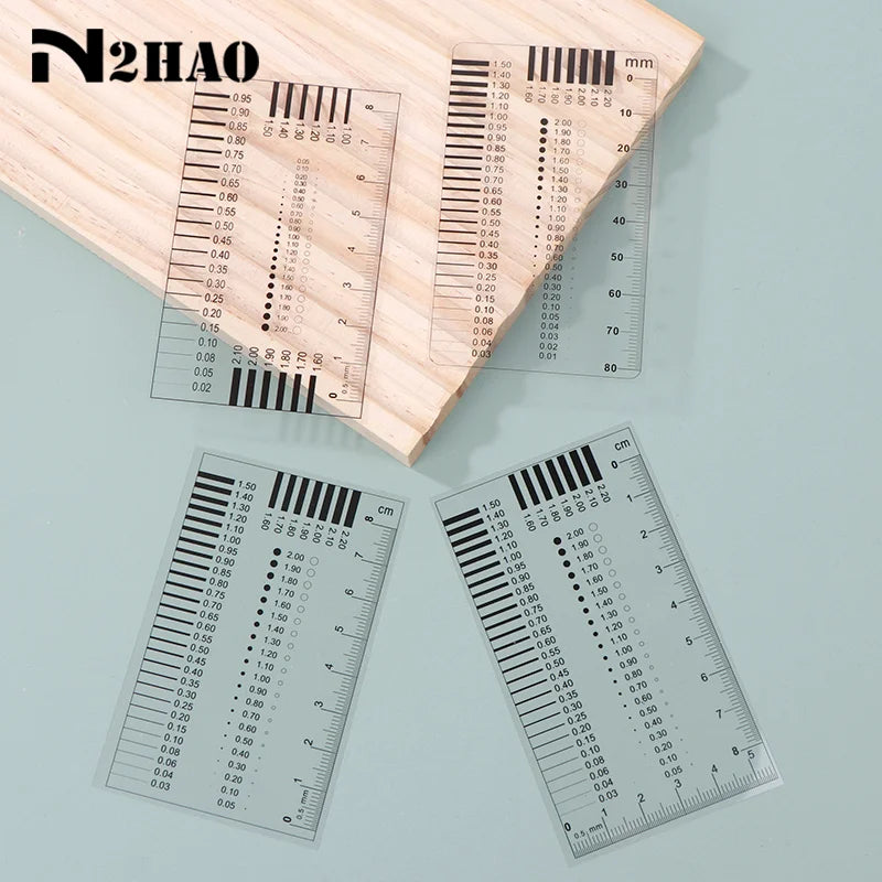 Measuring Pass Badge Gauge Stain Card Point Gauge Wire Gauge Transparent Film Ruler Welding Gage Stain Crack Contrast Ruler
