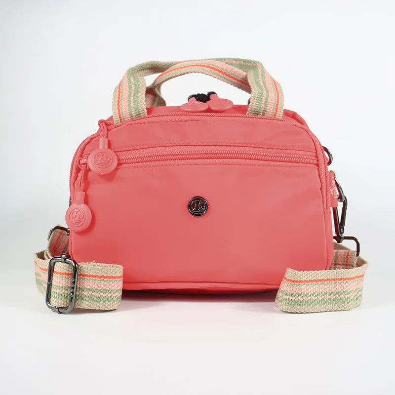 Women's Fashion Messenger Bag Handbag, Nylon Material, Wrinkle-resistant, Square Shape, Thickened Soft Compartment