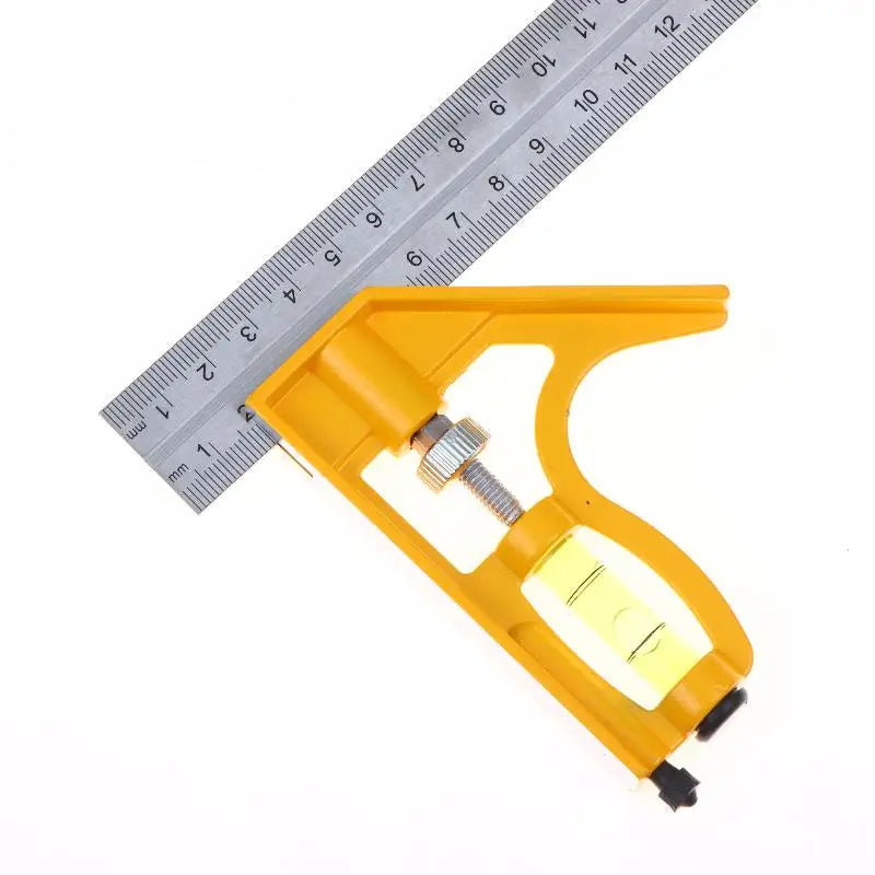 1/2 Inch Combination Square Ruler 300MM Professional Metric Ruler With Level for Carpentry Measurement