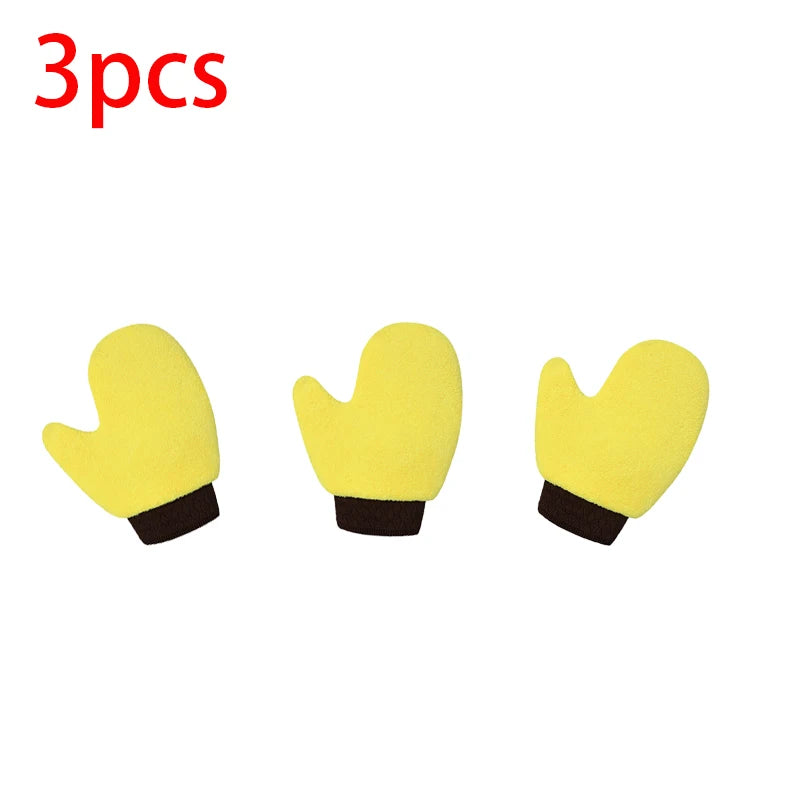 SEAMETAL 1/3/5pcs Microfiber Car Wash Gloves Double Sided Coral Fleece Car Polishing Washing Mitt Gloves for Car Home Cleaning
