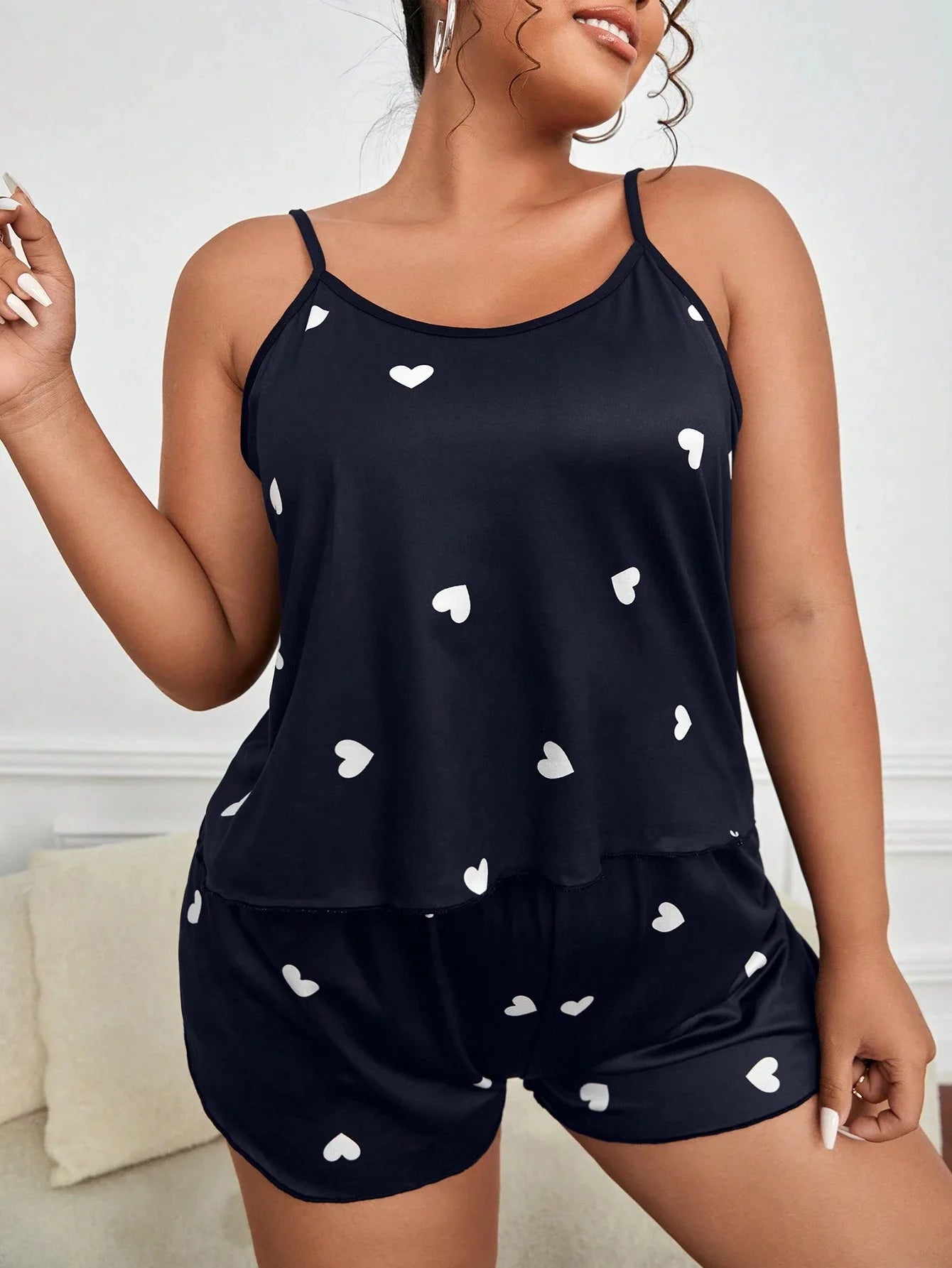 2 Pieces Pajamas Set for Women Sleepwear Loose Crop Tops+Shorts Suit Loungewear Home Clothes Plus Size 3XL 4XL 5XL