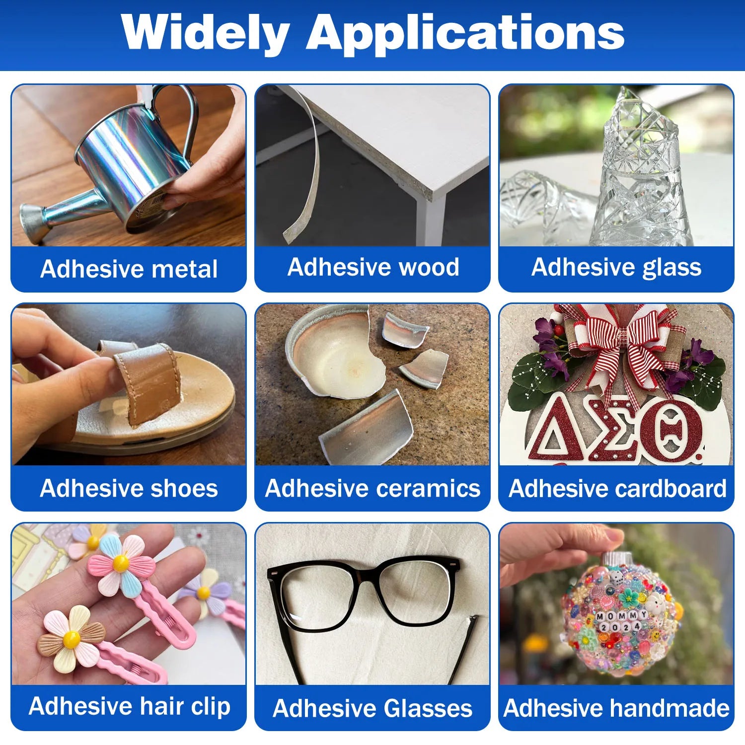 JXVX 1-15 PCs Super glue 502 High Strength Quick-drying Cyanoacrylate Transparent  Waterproof Adhesive for leather, rubber, wood, Metal High Strength Liquid glue Tool With Precision Distributor 0.7oz.