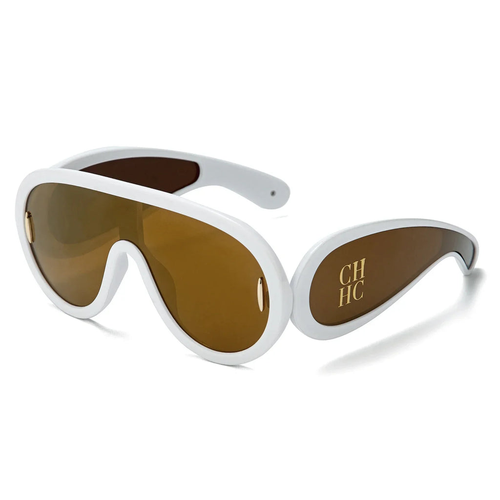 CH Brand Sunshade High Quality Color Lens Sunglasses Unique Design Ladies Rough Edge Personality Eyewear