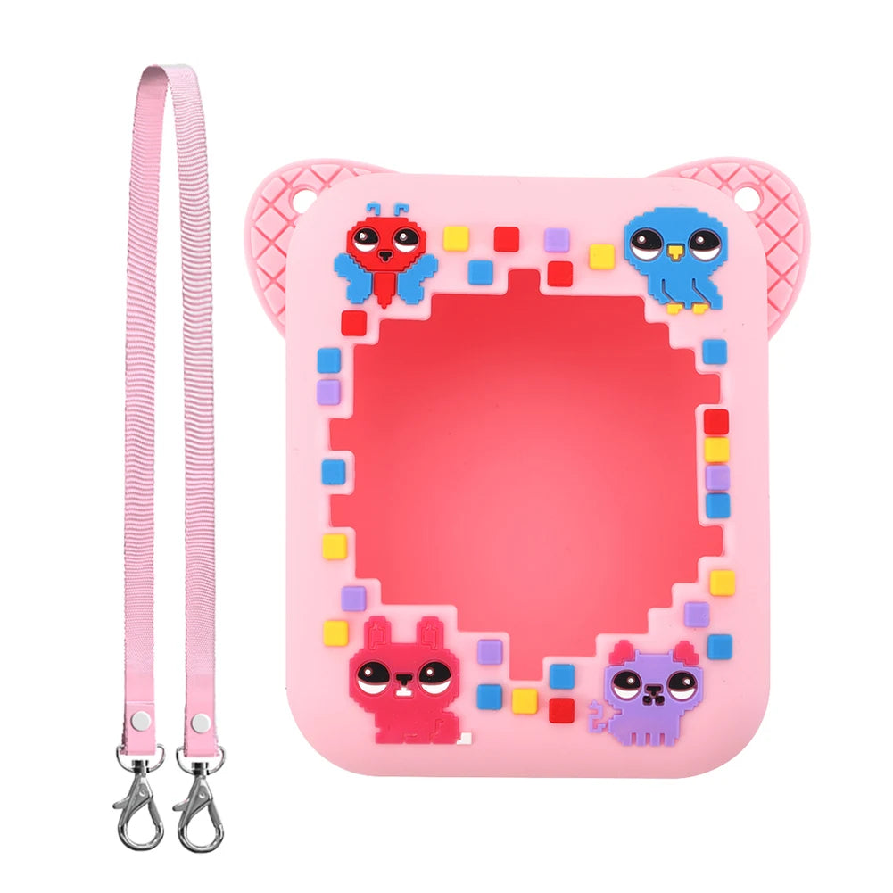 Silicone Carrying Case for Bitzee Interactive Toy Digital Pet Protective Cover with Lanyard Waterproof Shockproof Protective Cas