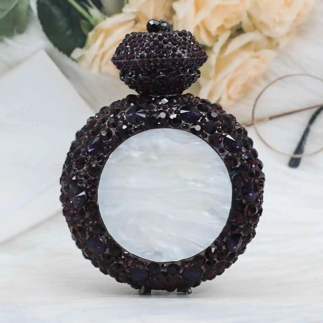 New Design Big Diamond Ring Bag Women Clutch Purse Bridal Wedding Rhinestone Evening bags lady handbags Silver and gold