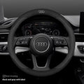 Car Steering Wheel Cover For Audi ABT A1 A2 A3 A4 A5 A6 A7 A8 Q2 Q3 Q4 Q5 Q7 Q8 TT RS3 RS4 RS5 RS6 RS7 S3 S4 S5 S6 S7 S8 S line