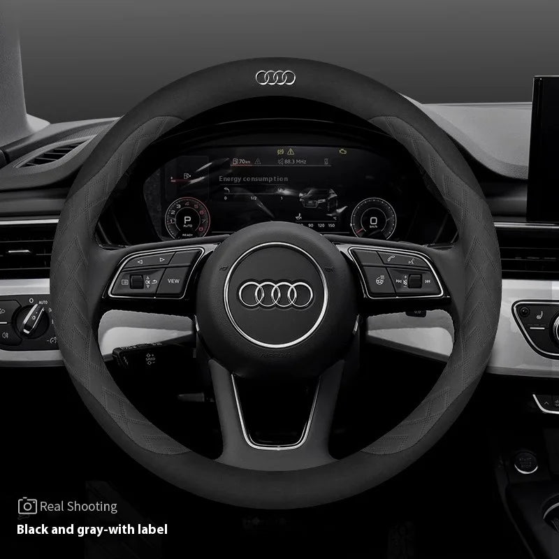 Car Steering Wheel Cover For Audi ABT A1 A2 A3 A4 A5 A6 A7 A8 Q2 Q3 Q4 Q5 Q7 Q8 TT RS3 RS4 RS5 RS6 RS7 S3 S4 S5 S6 S7 S8 S line
