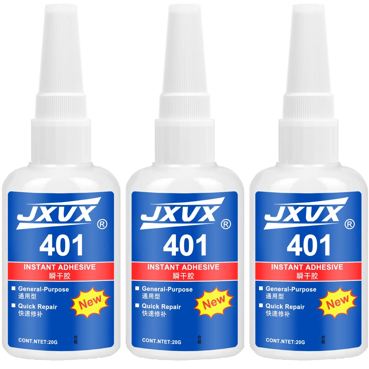 1-6Pcs401 Super Glue Plastic Professional Adhesive Transparent Cyanoacrylate Glue Fast Drying Odorless Long Lasting Bonding deli