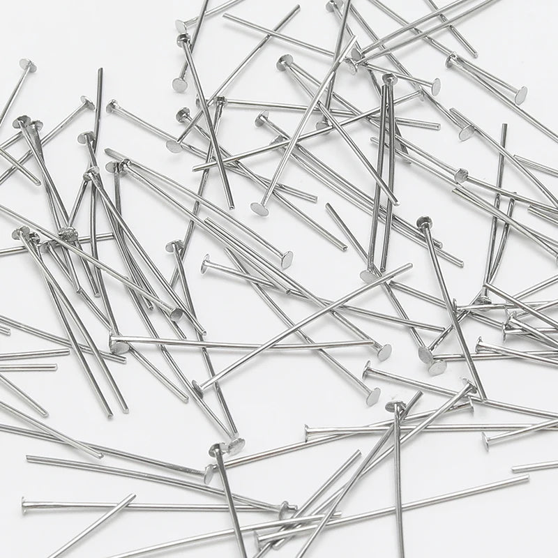100PCS 2inches (50mm) Copper Flat Head Pins Open Eye Pins For Jewelry Making Basics Findings Accessories