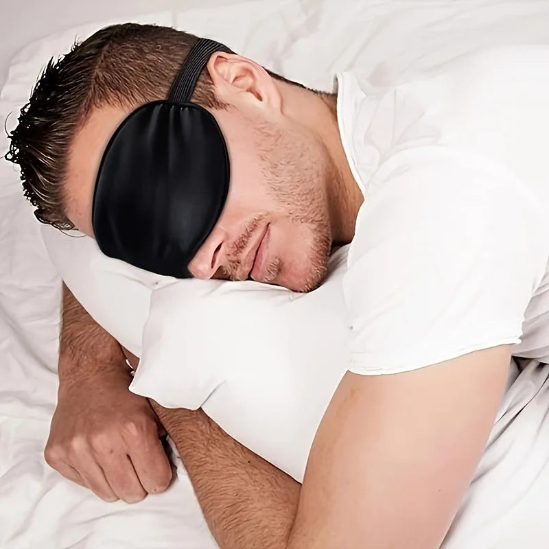Flash sale  Sleep Eye Mask Night Cover Eye Sleeping Silk Satin Masks for Women And Men, Blindfold Eye Patch for Airplane