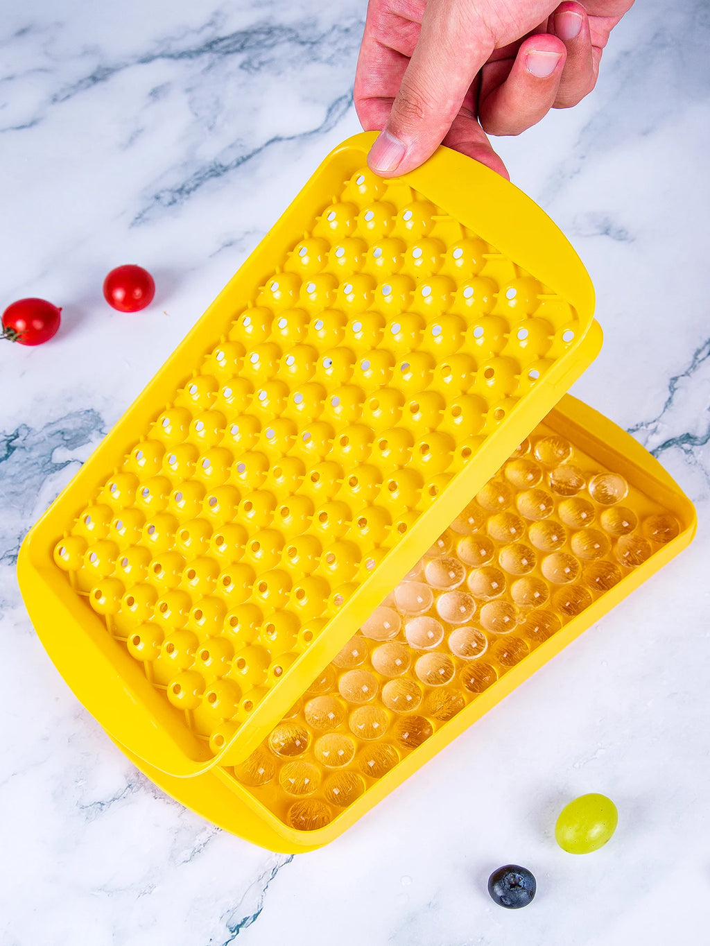 Mini Ice Cube Tray 104 Holes Round Ice Ball Mold Tiny Crushed for Chilling Bar Cocktail Whiskey Drink Coffee Juice Kitchen Tool