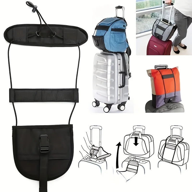 1 adjustable luggage strap, elastic tie-down strap, suitcase securing strap