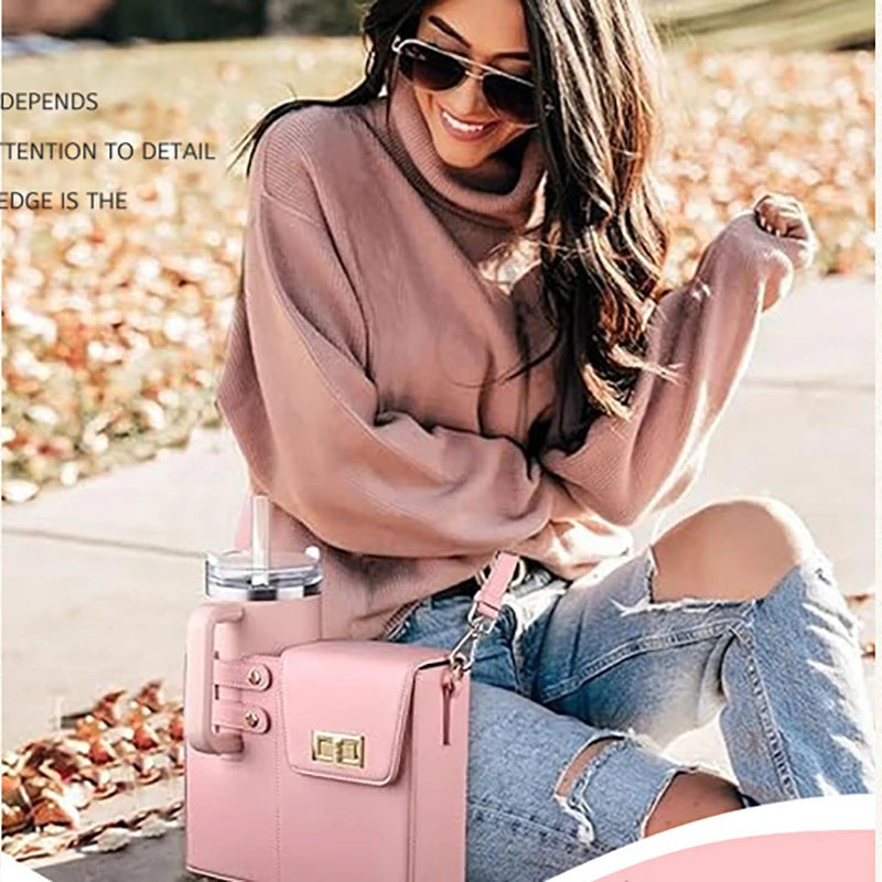 Outdoor Water Bottle Bag Portable Crossbody Multifunctional Universal Protection Pouch Single Shoulder Solid Color Storage
