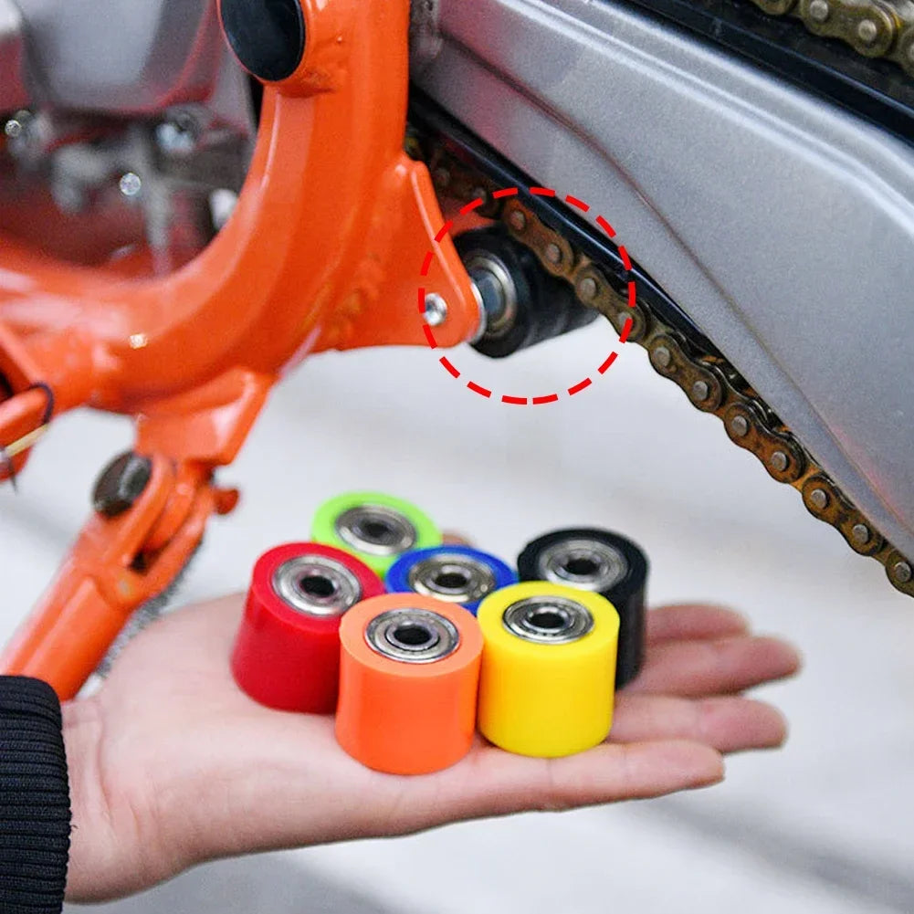8mm Motorcycle Chain Pulley Roller Tensioner Wheel Guide For XR CR CRF 125 250 450 Pit Pro Dirt Bike Motocross Motorcycle Chain