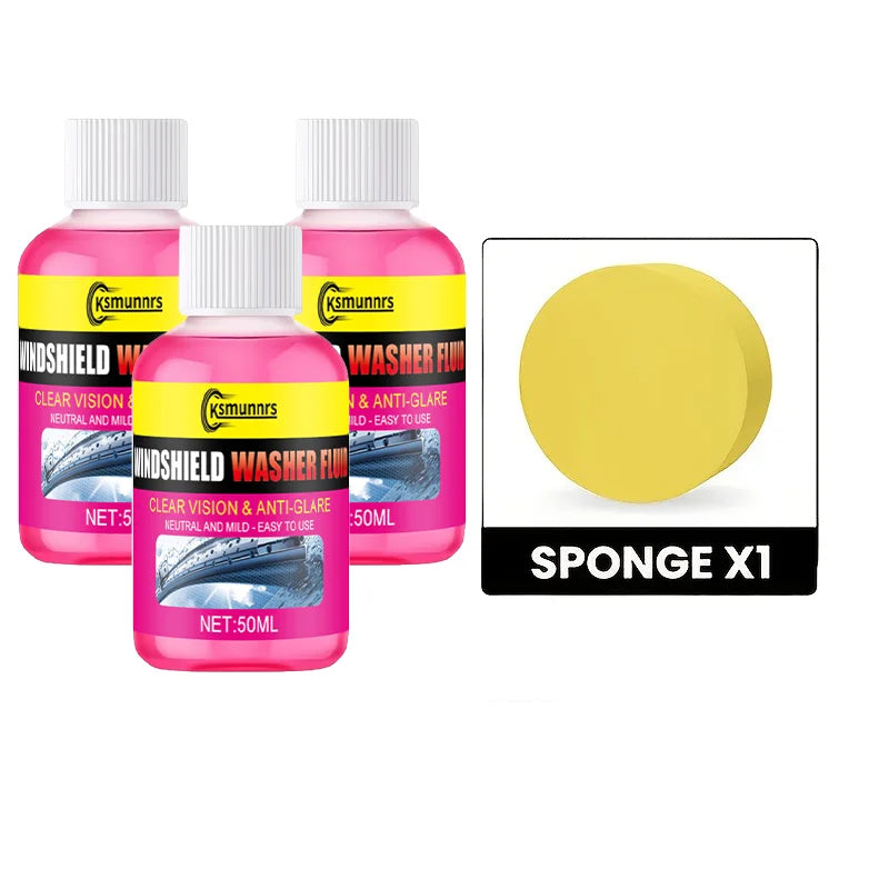 3pcs Concentrated Car Windshield Wiper Fluid Rain-Repellent Anti-Fog Solution for Smooth Glass Cleaning No Streaks