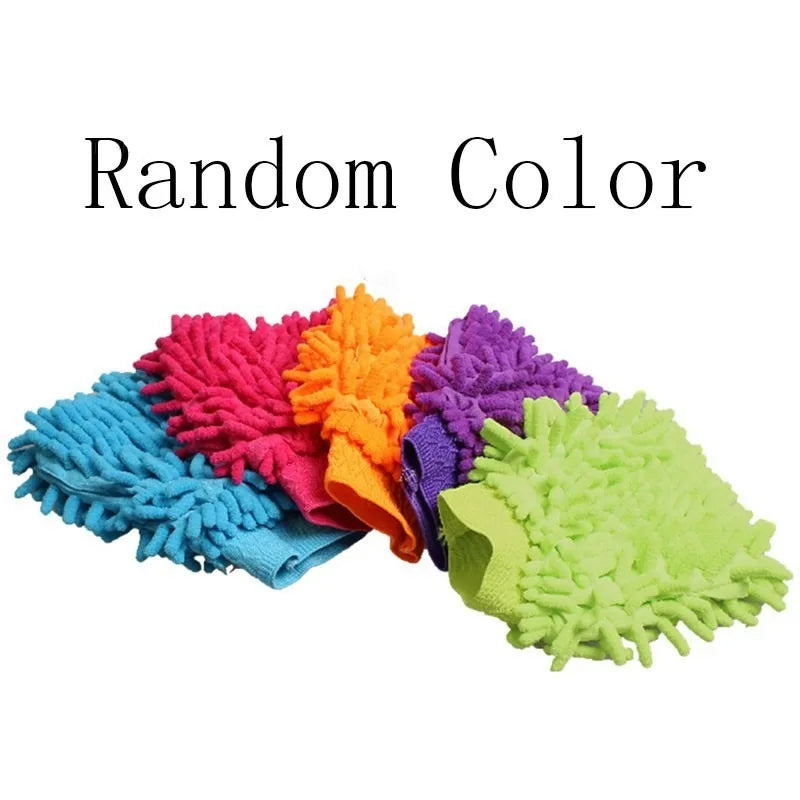 Microfiber Car Wash Gloves Ultra Absorbent Washing Cars Sponge Auto Gloves Scratch Free Microfiber Auto Cleaning Tools 1/3/5pcs