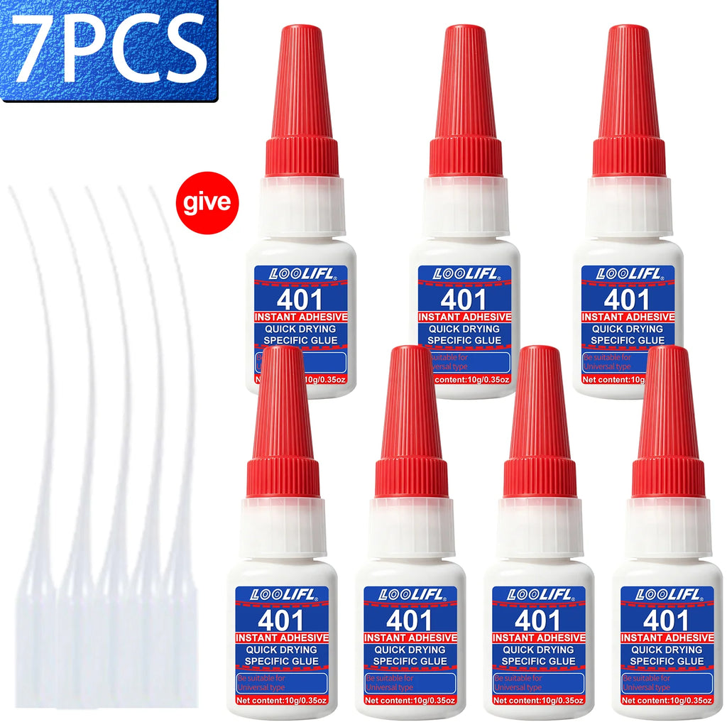 New LOOLIFL Super Glue Instant Strong Bond Adhesive Clear Fast Curing For Metal Plastic Wood Glass Ceramic Rubber Leather Repair