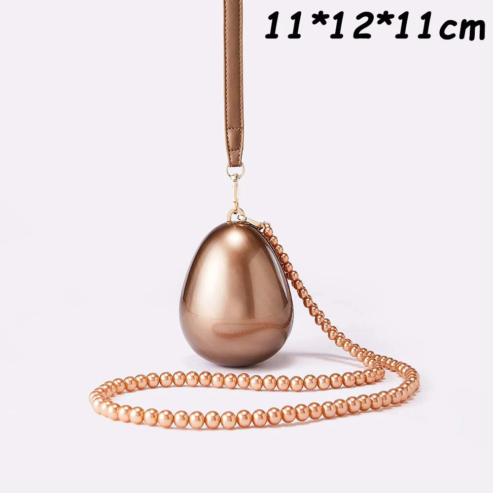 Chic Women Acrylic Cake Bag Cute Pearl Evening Clutch Bag Beading Pearl Purse For Wedding Party Luxury shoulder Handbag Designer