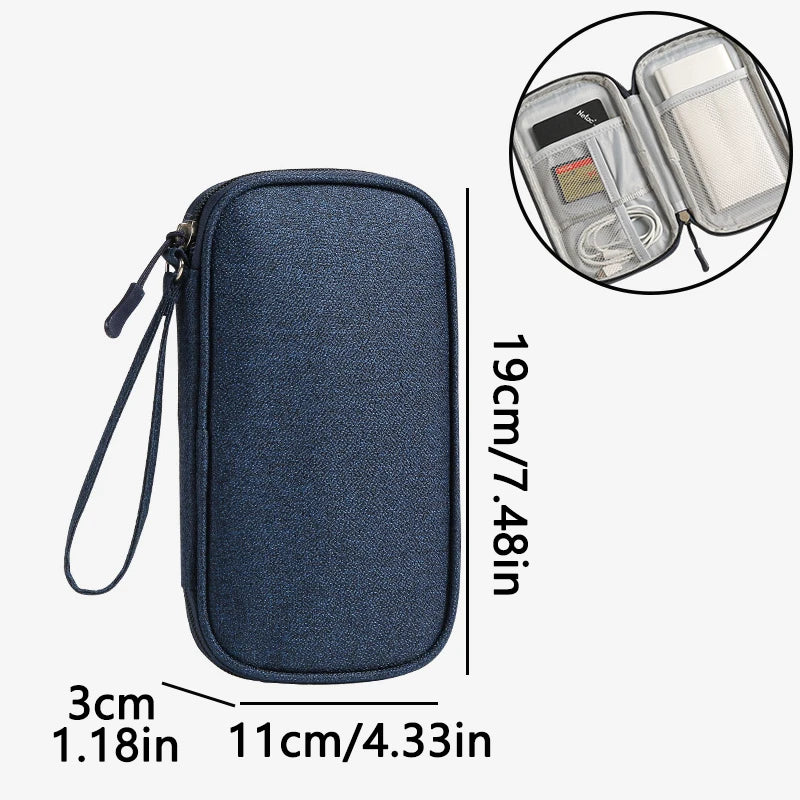 1 New Data Cable storage Bag Travel Storage Bag Portable Waterproof Double-layer Storage Bag Wire Storage Box