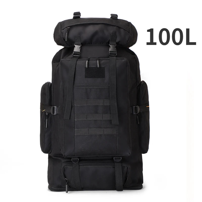 80L/100L  Mountaineering Bag Climb Bag Tactical Backpacks Large Backpack Outdoors Hiking Camping Travel Bags