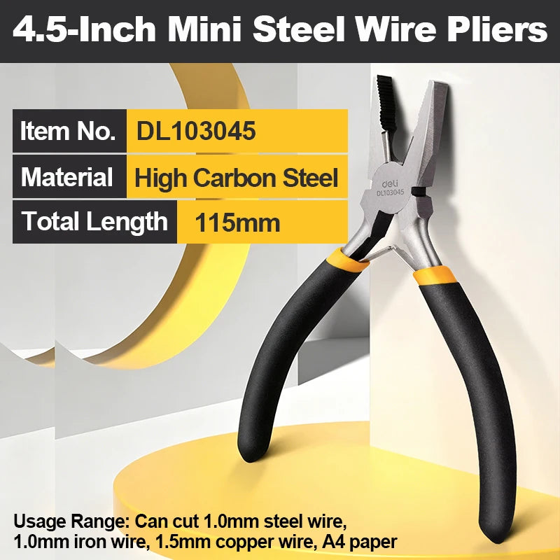 Mini Jewelry Pliers Set - High Carbon Steel Needle Nose & Flat Nose Pliers ,DIY Craft Tool for Beading, Wire Wrapping & Repair