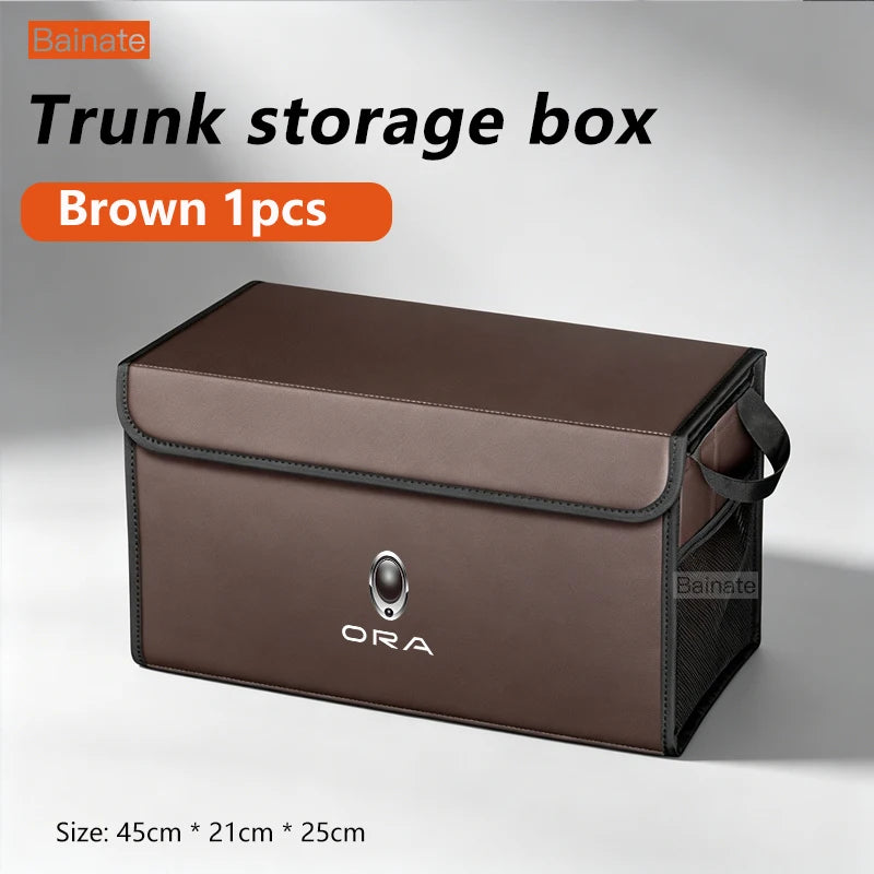 Car Trunk Foldable Storage Box For Gwm Ora Good Cat Gt Iq R1 07 R2 2025 2026 Multi-Functional Auto Interior Storage Accessories