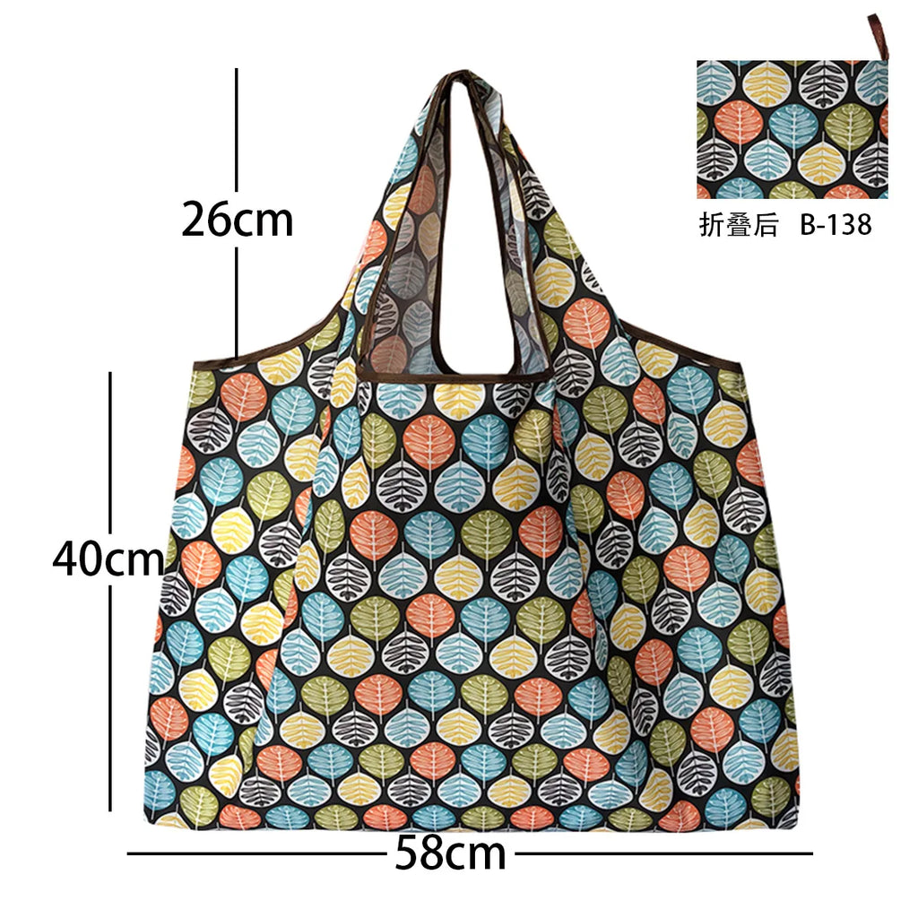 Extra Large Reusable Grocery Shopping Bags Washable Heavy Duty Nylon Foldable Waterproof Eco Friendly Totes Travel Storage Pouch